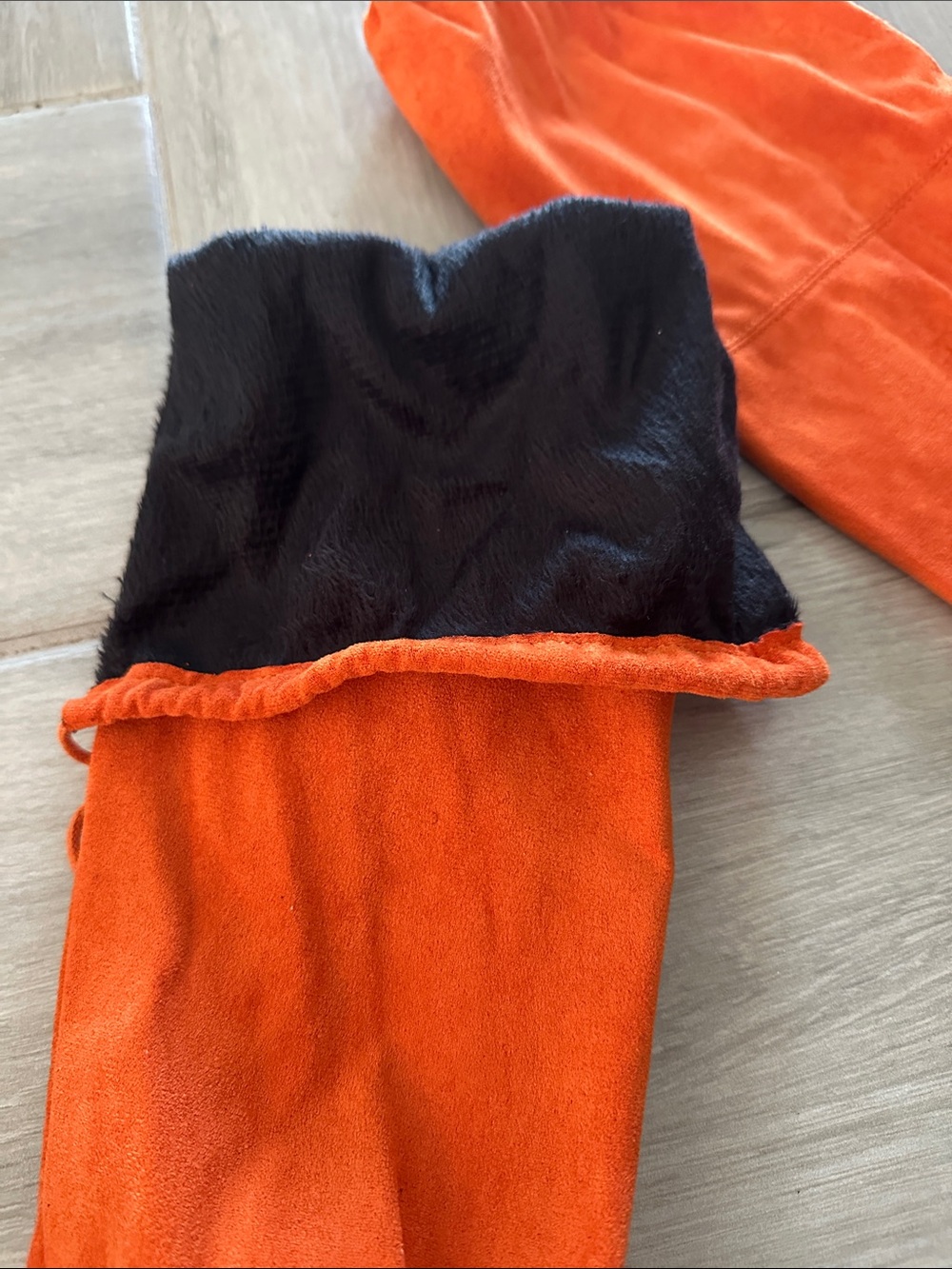 Bright Sexy Orange Suede Over-the-Knee Block Heel Boots EUC - Picture 5 of 5